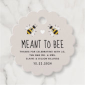 Meant to bee Honey Wedding Favor Label (Voorkant)