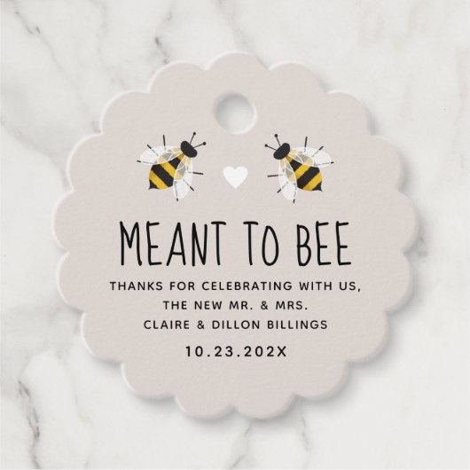 Meant to bee Honey Wedding Favor Label (Voorkant)