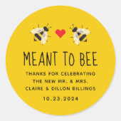 Meant to bee Honey Wedding Favor Label (Voorkant)