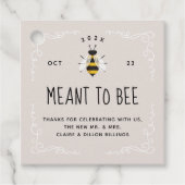 Meant to bee Honey Wedding Favor Label (Voorkant)
