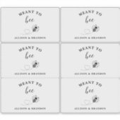 `Meant to Bee Honey Wedding Favor Sticker (Voorkant)