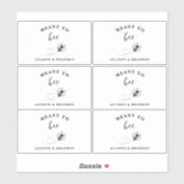 `Meant to Bee Honey Wedding Favor Sticker (Vel)