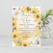 Meant To Bee Honeybee Floral Bridal Shower Kaart (Staand voorkant)