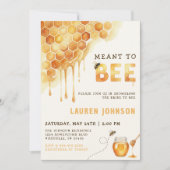 Meant to Bee Honeycomb Watercolor Bridal Shower Kaart (Voorkant)