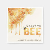 Meant to Bee Honeycomb Watercolor Bridal Shower Servet (Voorkant)