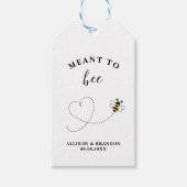 Meant to Bee Jar Label, Wedding Favor Honey Cadeaulabel (Voorkant)