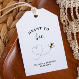 Meant to Bee Jar Label, Wedding Favor Honey  Cadeaulabel