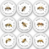 Meant to bee mini Honey Jar Bee Labels Wedding (Voorkant)