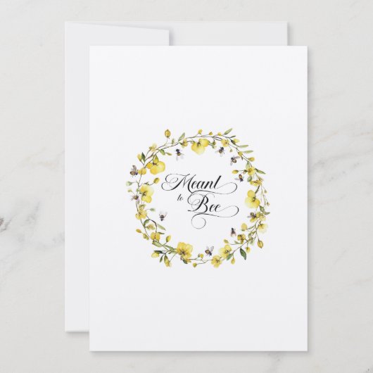 Meant to Bee Rustic Save the Date Kaart (Achterkant)