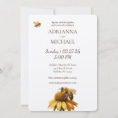 Meant to Bee Rustic Wedding Invitation Kaart (Achterkant)