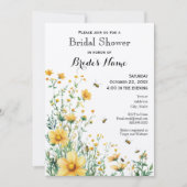 Meant to Bee Rustic Yellow Bridal Shower Kaart (Voorkant)