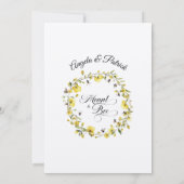 Meant to Bee Rustic Yellow Bridal Shower Kaart (Achterkant)