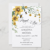 Meant to Bee Rustic Yellow Wedding Invitation Kaart (Voorkant)