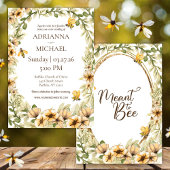 Meant to Bee Rustic Yellow Wedding Invitation Kaart
