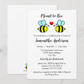 Meant to Bee - Uitnodiging voor bruidsdouche (Voorkant / Achterkant)