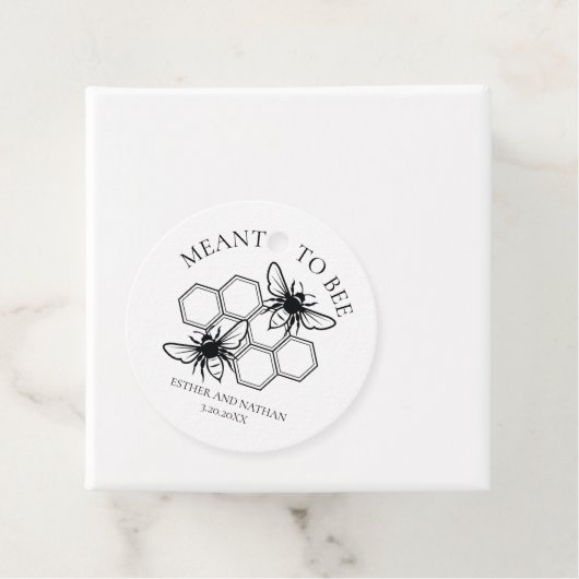 Meant to bee Wedding Favor Label (In situ)
