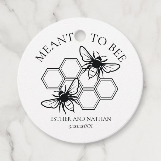Meant to bee Wedding Favor Label (Voorkant)