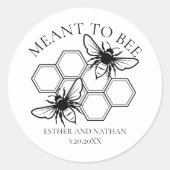 Meant to bee Wedding Favor Label (Voorkant)