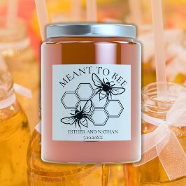 Meant to bee Wedding Favor Label