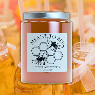Meant to bee Wedding Favor Label