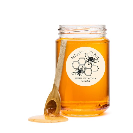 Meant to bee Wedding Favor Label