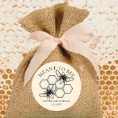 Meant to bee Wedding Favor Label
