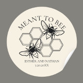 Meant to bee Wedding Favor Label