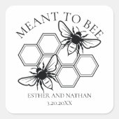 Meant to bee Wedding Favor Label (Voorkant)
