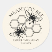 Meant to bee Wedding Favor Label (Voorkant)