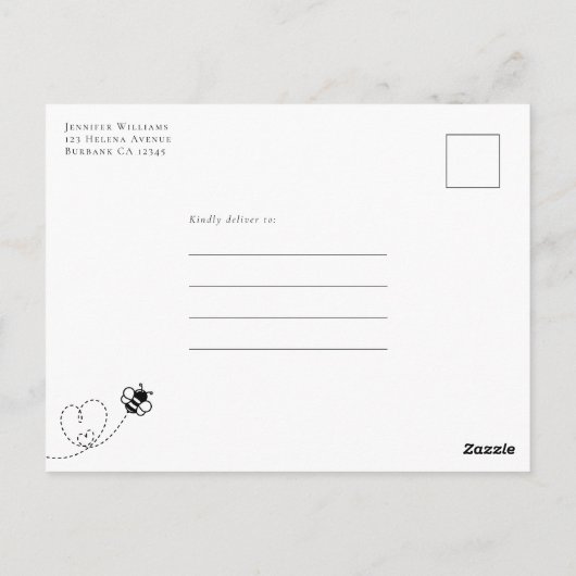 Meant-to-bijenbridal Shower-uitnodiging Briefkaart (Achterkant)