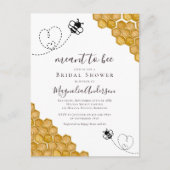 Meant-to-bijenbridal Shower-uitnodiging Briefkaart (Voorkant)