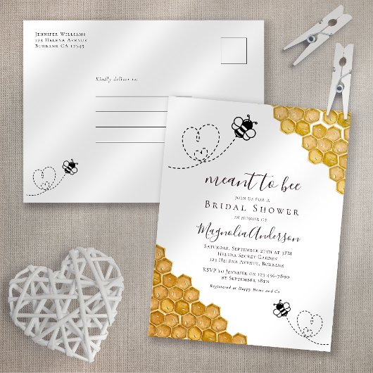 Meant-to-bijenbridal Shower-uitnodiging Briefkaart