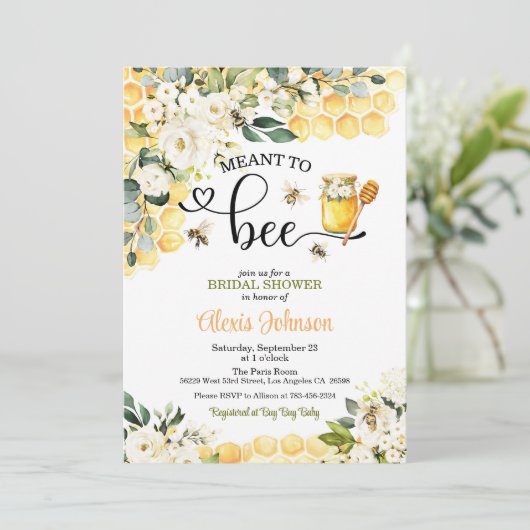 Meant-to-bijenbridal Shower-uitnodiging Kaart (Staand voorkant)