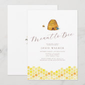 Meant-to-bijenbridal Shower-uitnodiging Kaart (Voorkant / Achterkant)