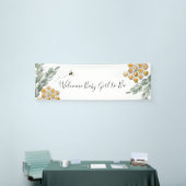 Meant-tot-bijen-eucalyptusBaby shower Spandoek (Beurs)