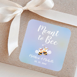 Meant tot mooie droombruiloft vierkante sticker