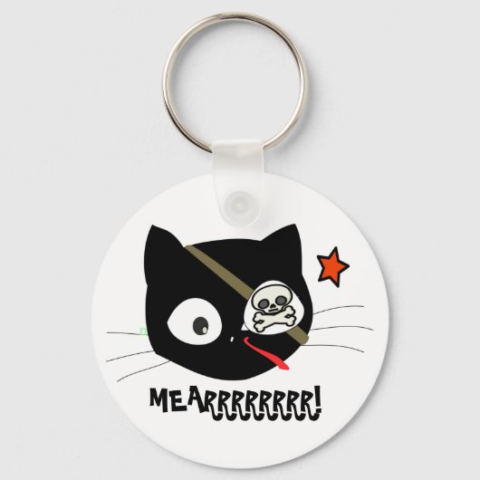 MEARRRRRRRR! Pirate Cat Sleutelhanger (Voorkant)