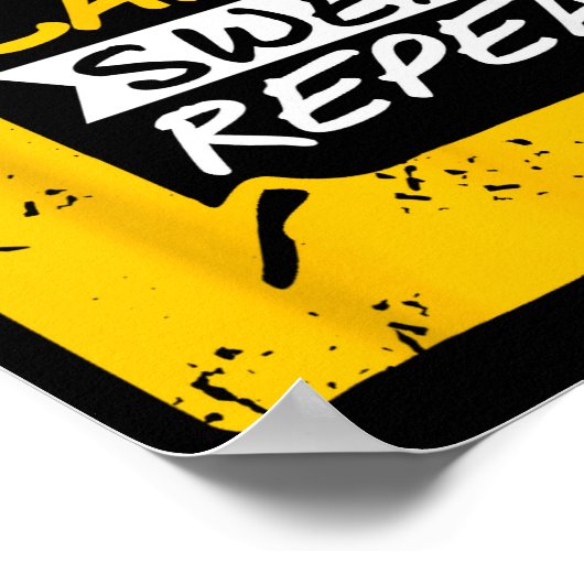 Measure Cut Carve Swear Repeat Funny Diy Workshop  Poster (Hoek)