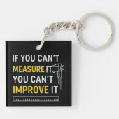 Measure It Improve It - Lean Six Sigma Motivation Sleutelhanger (Achterkant)