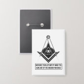 Measure Your Life by Wisdom | Inspirational Quote Button (Voorkant / Achterkant)