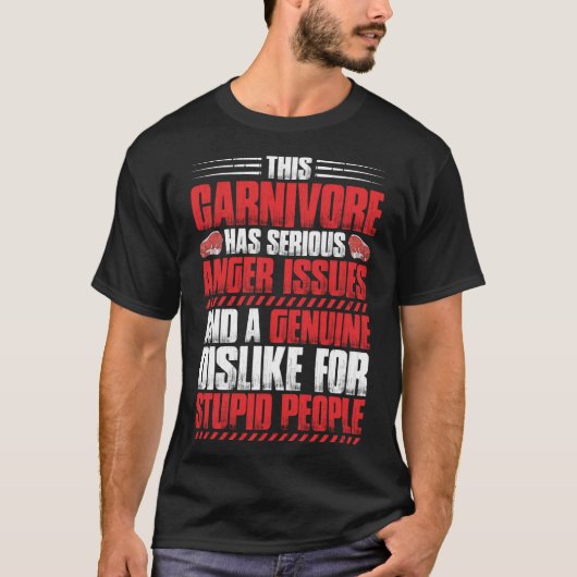 Meat Anger Issues Ketogeen Dieet Keto Carnivoor T-shirt (Voorkant)