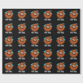 Meat-bawl Grappige Gehaktbal Pun Donker BG Cadeaupapier (Vlak)