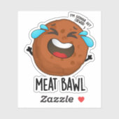 Meat-bawl Grappige Gehaktbal Pun Sticker (Vel)