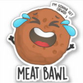 Meat-bawl Grappige Gehaktbal Pun Sticker (Voorkant)