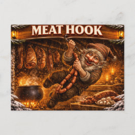 Meat Hook Icelandic Yule Lad Briefkaart