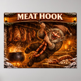Meat Hook Icelandic Yule Lad Poster