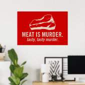 Meat is Murder, Tasty Tasty Murder Poster (Thuiskantoor)