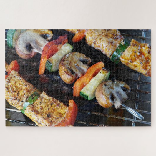 meat kebabs puzzel legpuzzel (Horizontaal)