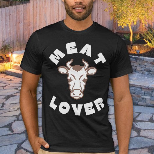 Meat Lover Carnivoor Koe Hoofd Unisex T-shirt