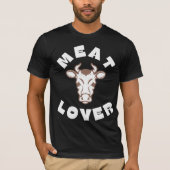 Meat Lover Carnivoor Koe Hoofd Unisex T-shirt (Voorkant)